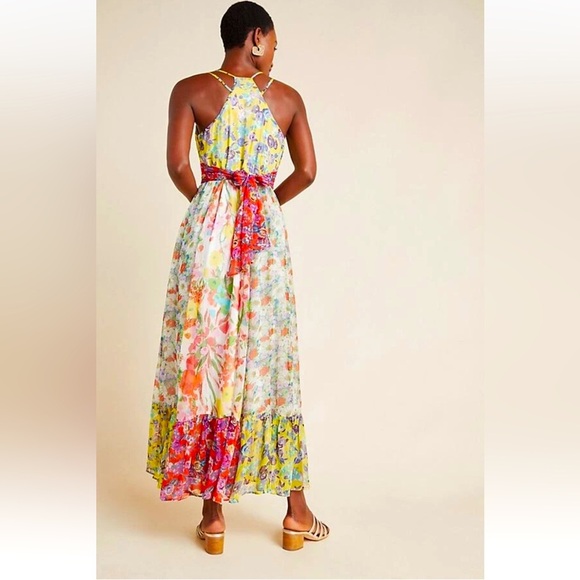 Anthropologie NWOT Malibu Floral Maxi Dress Muticolor Size 4 (S). - Picture 4 of 12